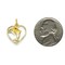 14K Yellow Gold Jumping Dolphin Heart Charm Pendant Jewerly 19mm x 14mm
